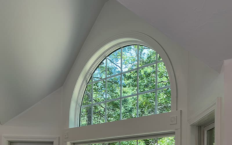 Arched window trim repaint