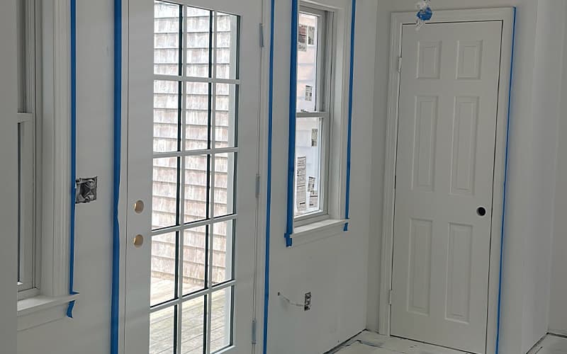 Interior door and window trim painting