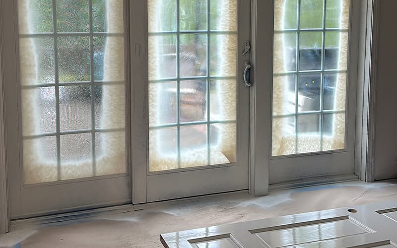 Sliding glass door trim repaint